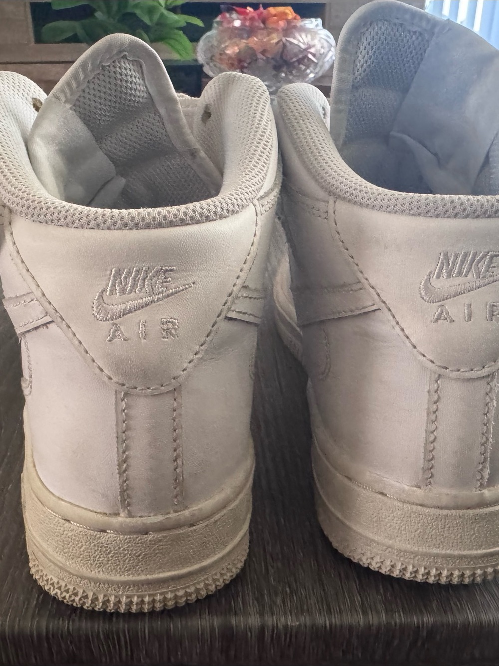 Nike High-Top Sneakers in Light Beige